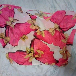 See through 'BUTTERFLY  crop top